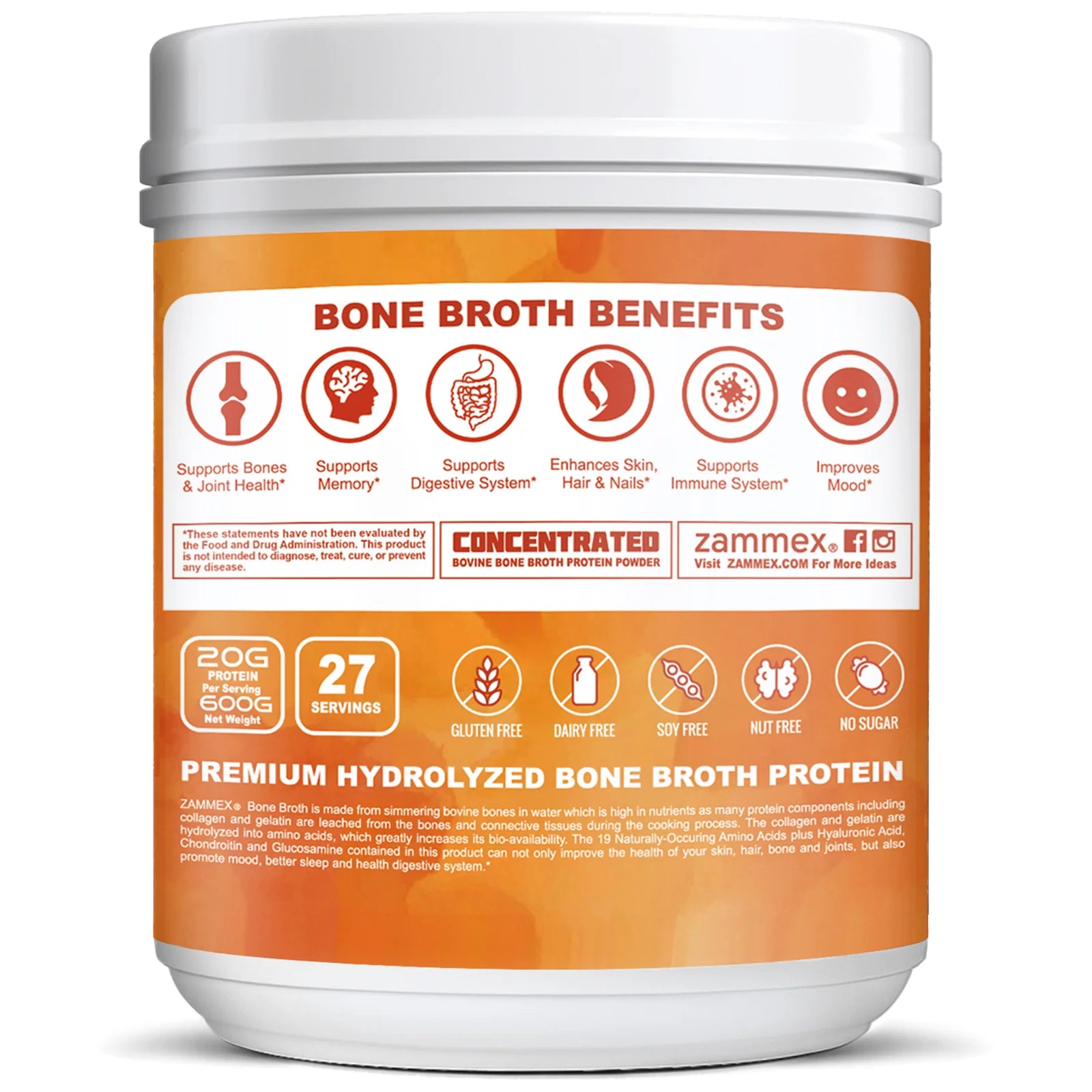 Hydrolyzed Bone Broth Protein Powder