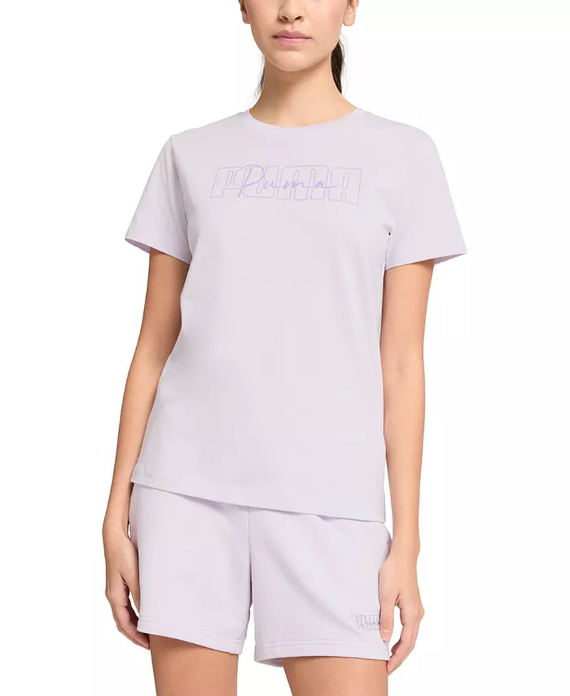 Women'S Essential Cotton Admire Script-Logo T-Shirt