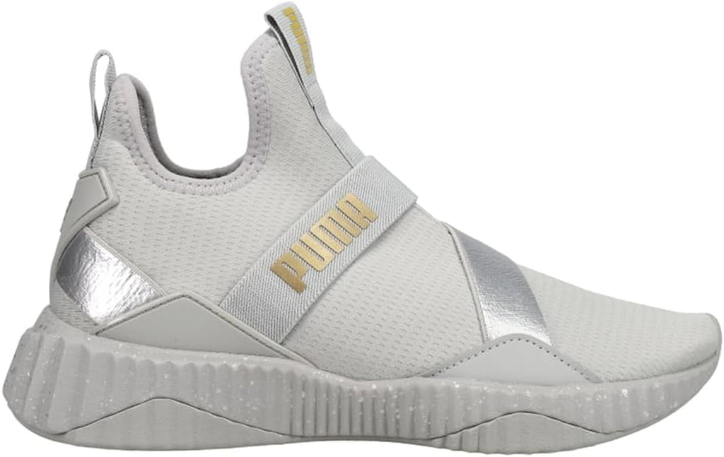 Womens Defy Metallic Slip on Training Sneakers Shoes - Grey