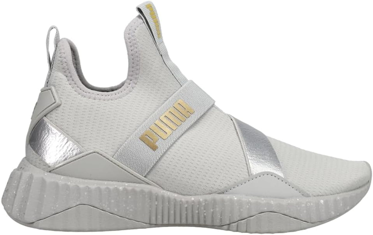 Womens Defy Metallic Slip on Training Sneakers Shoes - Grey