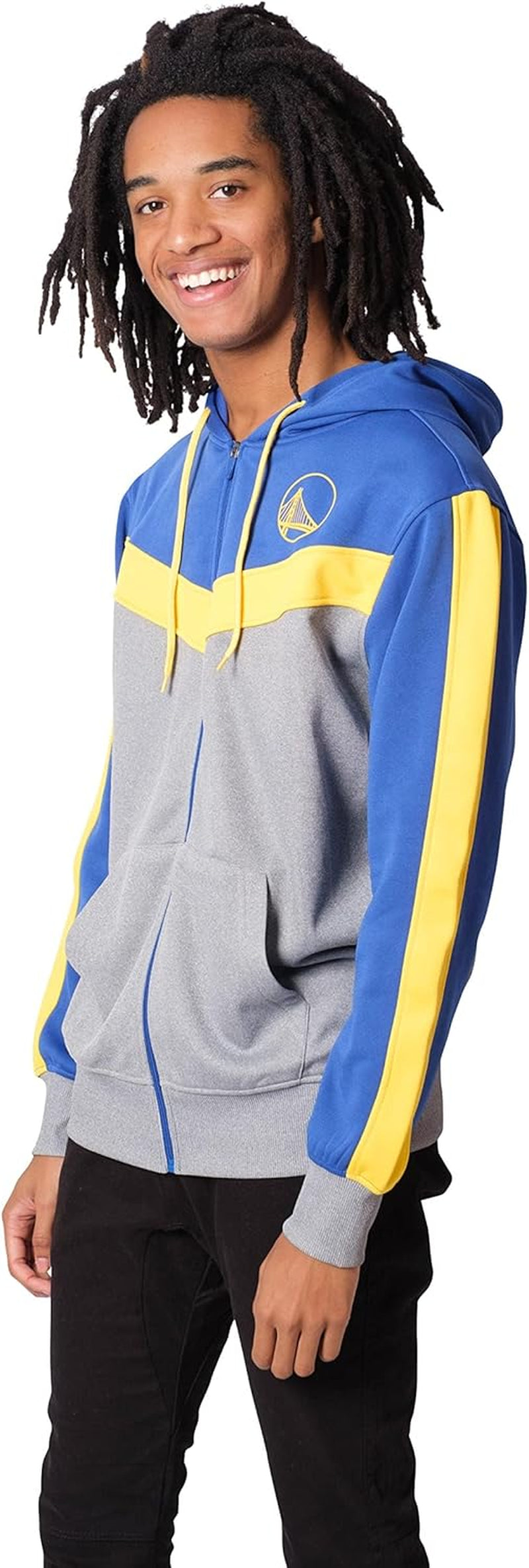 Men'S NBA Official Contrast Back Cut Full Zip Hoodie Sweatshirt