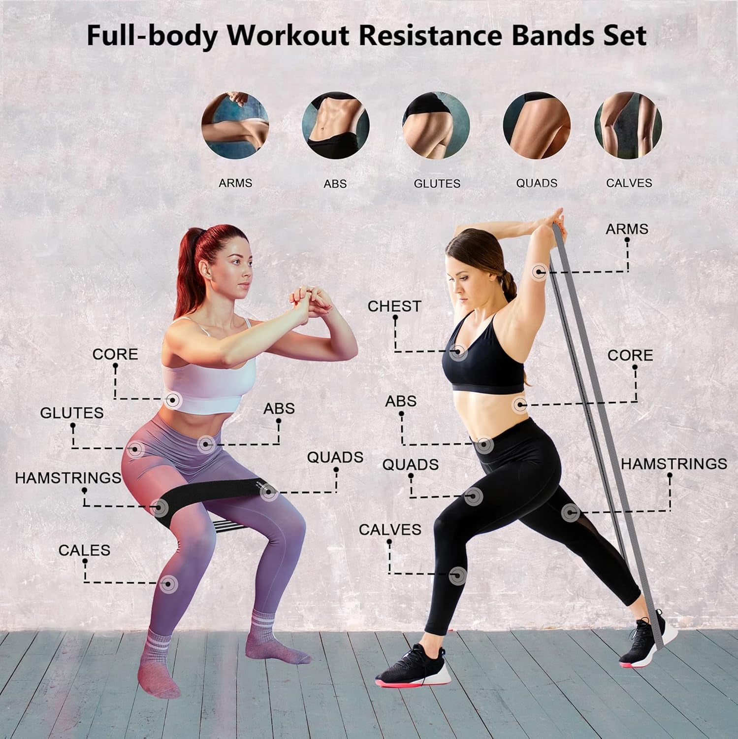 Fabric Resistance Bands for Working Out, 3 and 4 Levels Booty Bands Long Resistance Bands for Women and Men | Elastic Bands for Exercise Bands Resistance Workout Bands Resistance