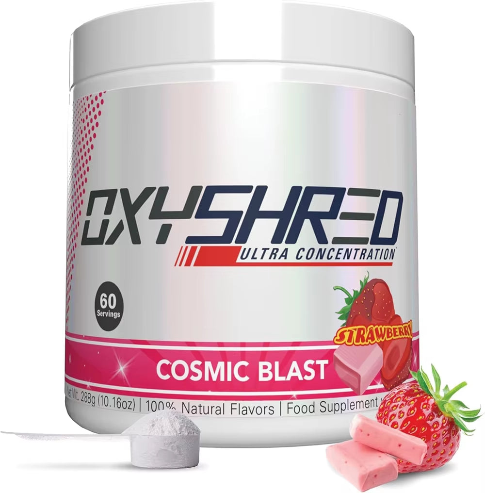 Oxyshred Pre Workout Powder - Preworkout Powder with L Glutamine & Acetyl Carnitine, Energy Boost Drink - Cosmic Blast and Mango