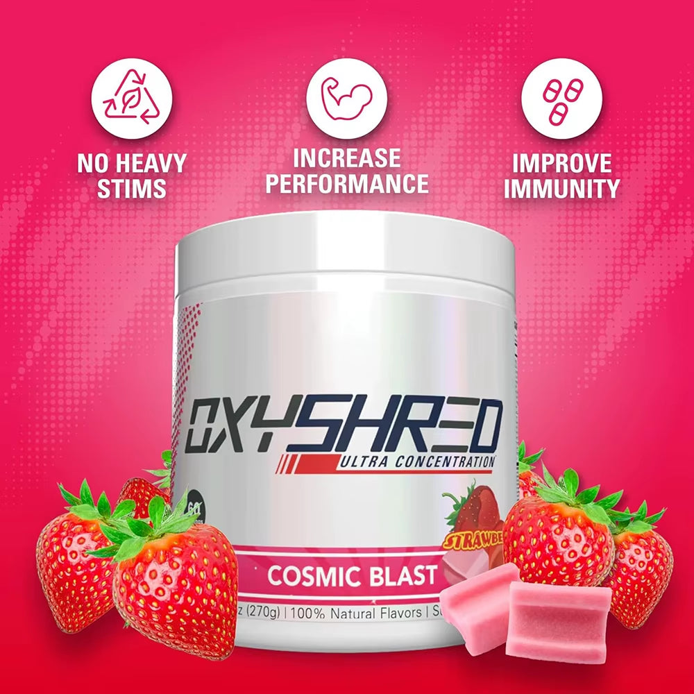 Oxyshred Pre Workout Powder - Preworkout Powder with L Glutamine & Acetyl Carnitine, Energy Boost Drink - Cosmic Blast and Mango