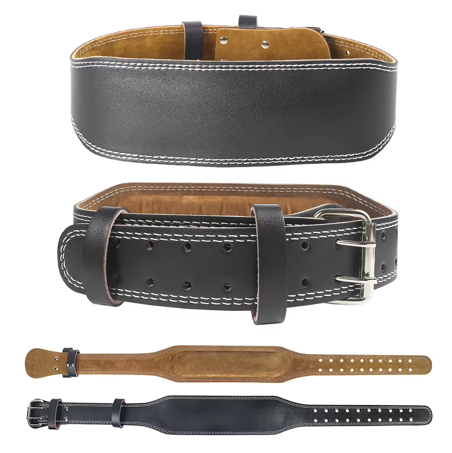 Customized Fitness Belt for Squatting Hard Pull Powerlifting Fitness Safety Leather Weight Lifting Belts