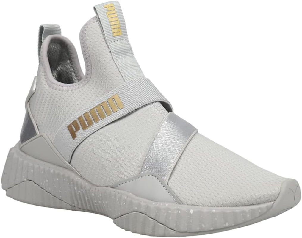 Womens Defy Metallic Slip on Training Sneakers Shoes - Grey