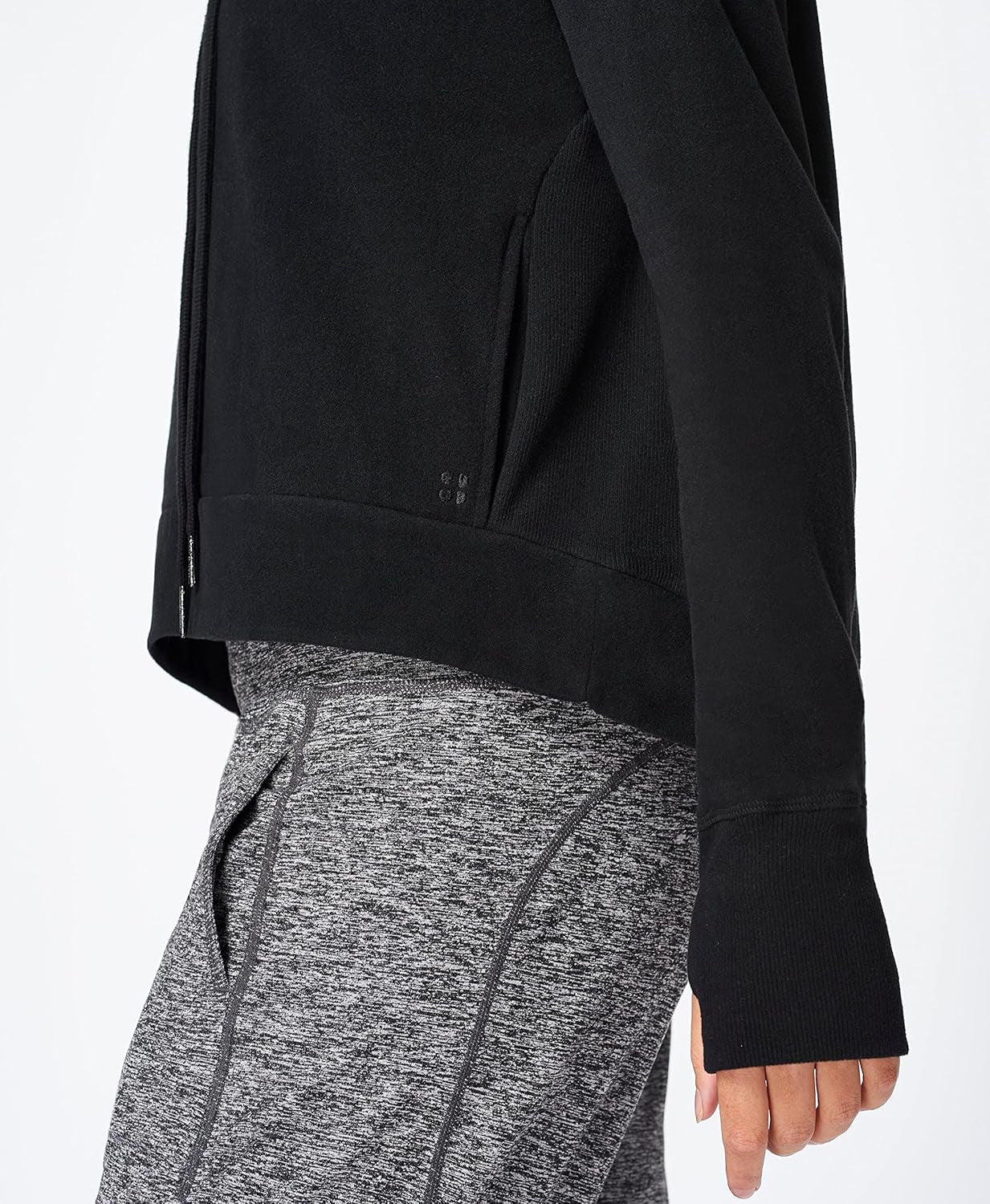 Women'S Boxy Fit with High Neck Fleece Sweatshirt