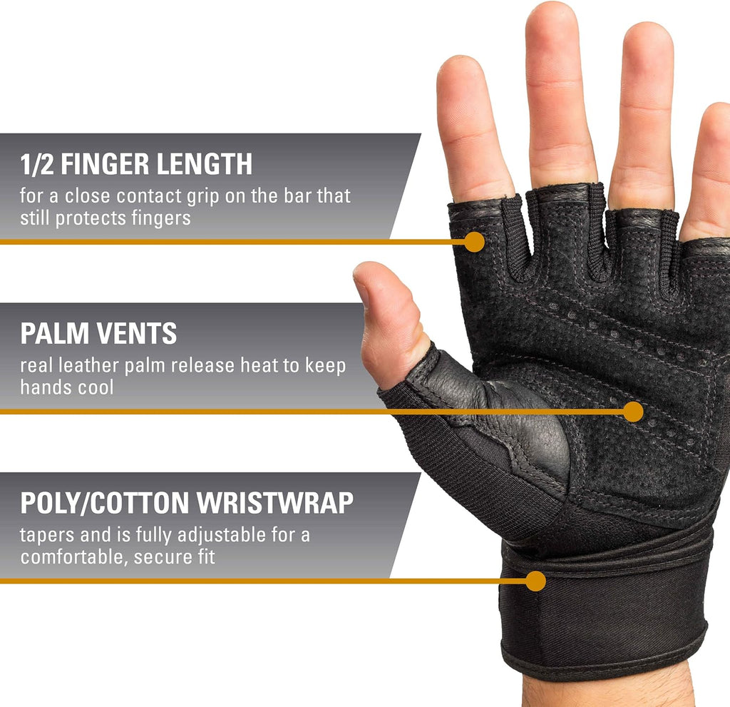 Pro Wristwrap Weightlifting Gloves