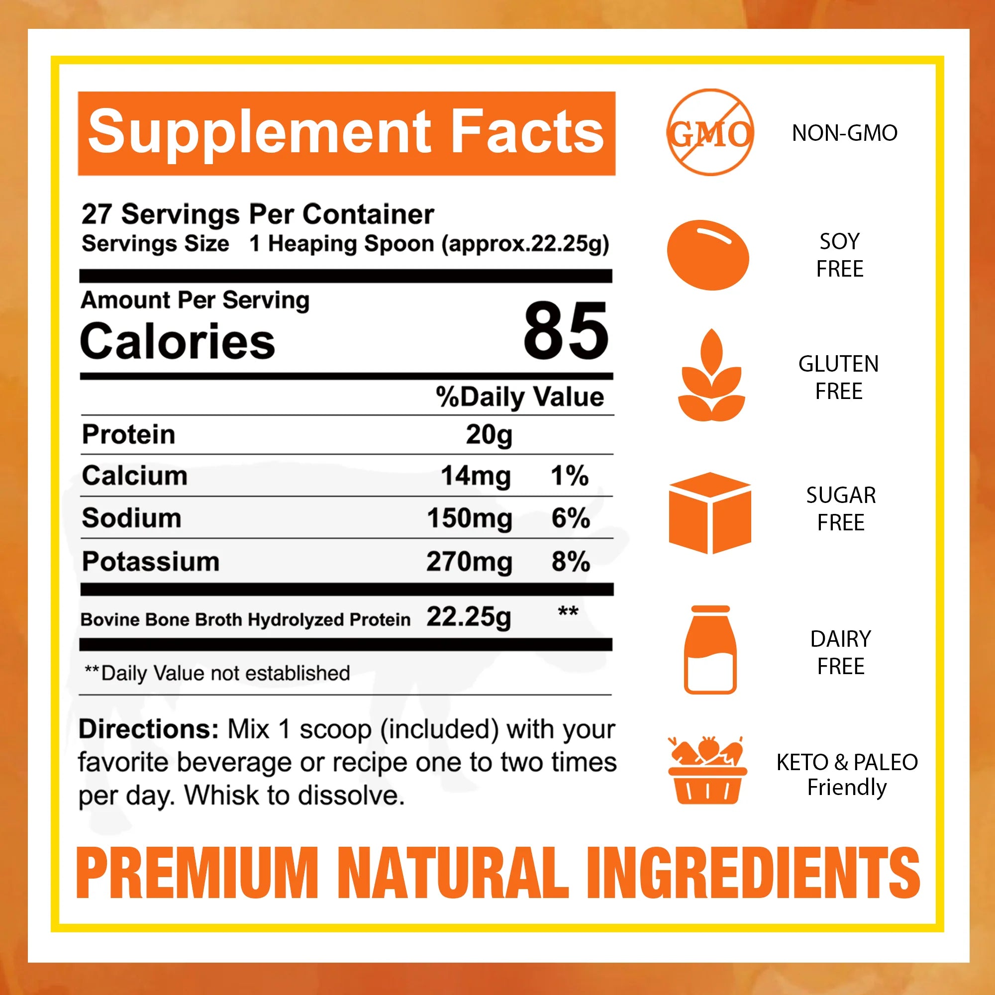 Hydrolyzed Bone Broth Protein Powder