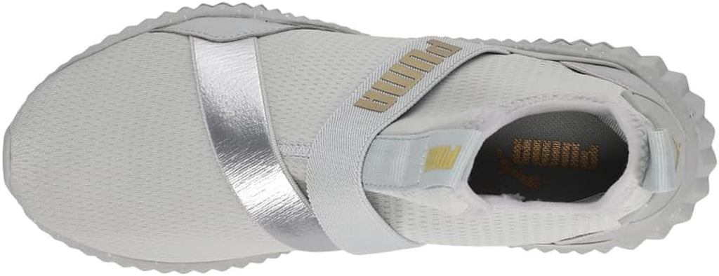 Womens Defy Metallic Slip on Training Sneakers Shoes - Grey