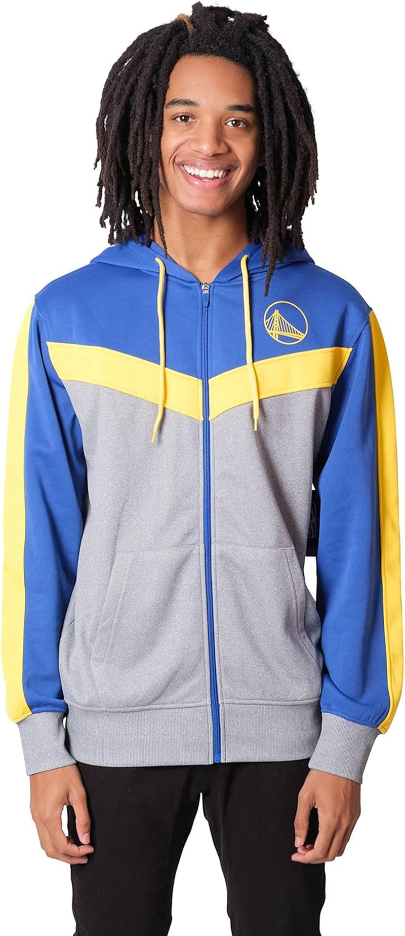Men'S NBA Official Contrast Back Cut Full Zip Hoodie Sweatshirt